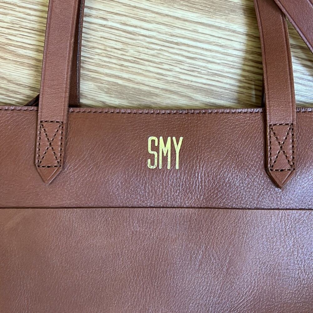 Madewell transport tote large zip top NWT brown leather classic crossbody women - Picture 4 of 7
